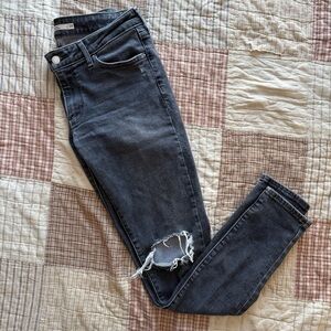 Levi's Charcoal Distressed Skinny Jeans